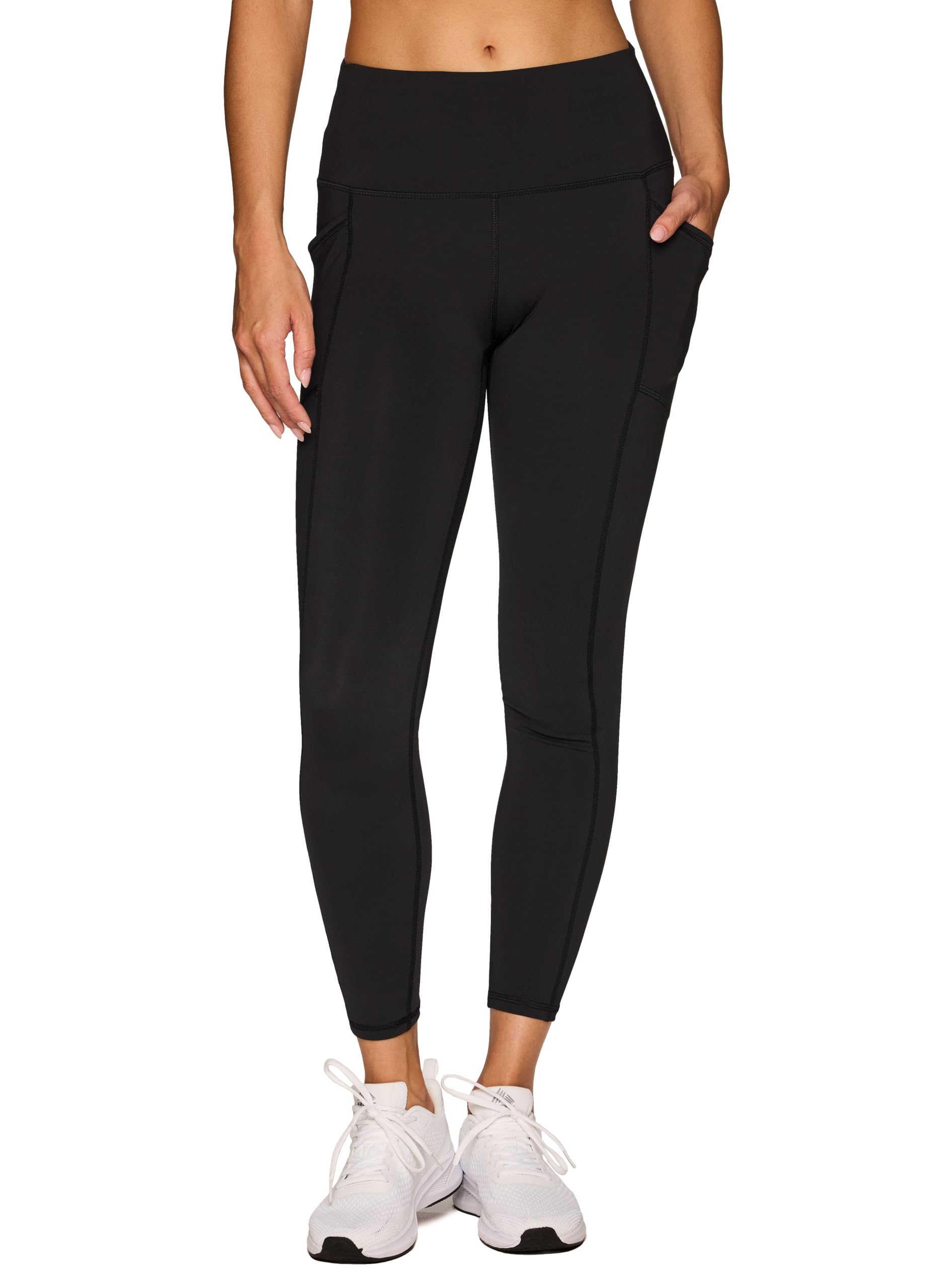 RBX Active High Waisted Squat Proof Workout Yoga Leggings with Pockets for Women - Comfortable and Supportive High-Waist